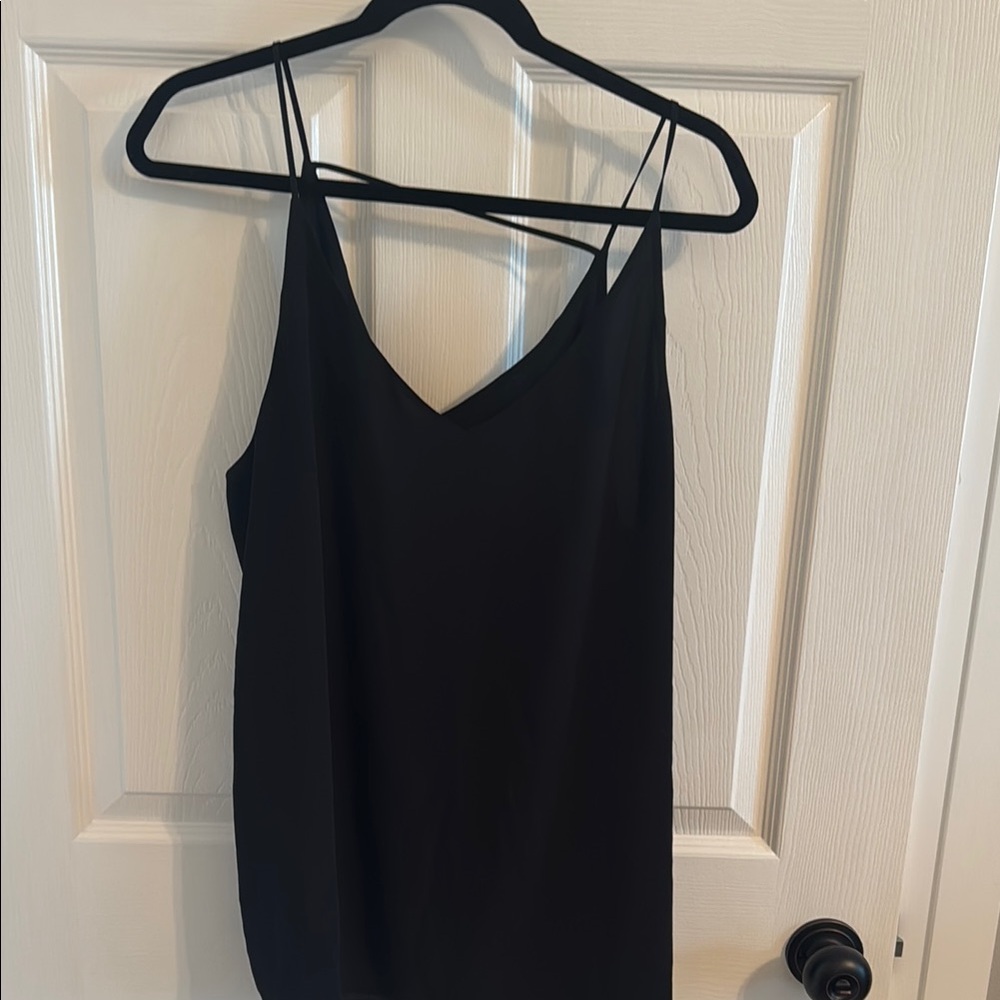 LOFT Black Double-Strap V-Neck Camisole